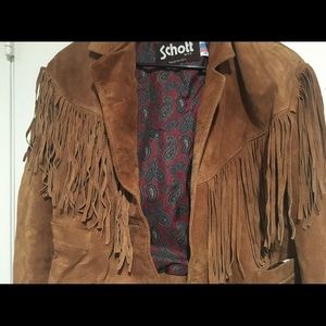 Vintage suede fringe 80s cowgirl cropped jacket